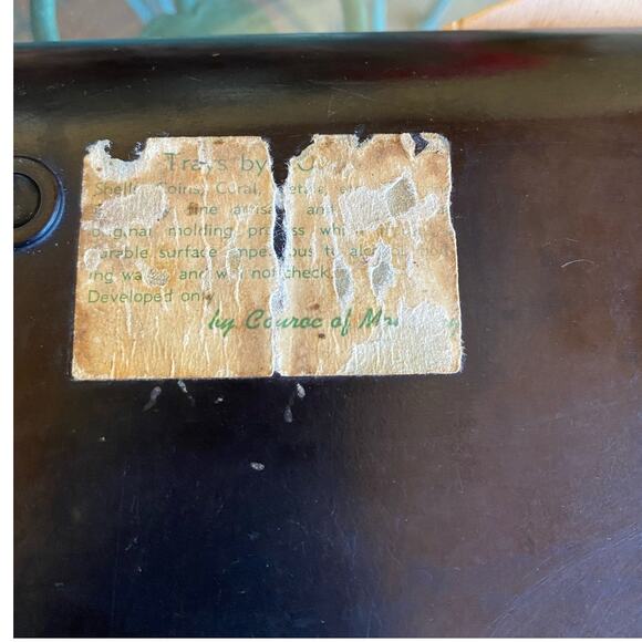 Ivy Couroc of Monterey CA Black Tray Vintage World Coins Historical‎ Mid Century - Picture 4 of 6